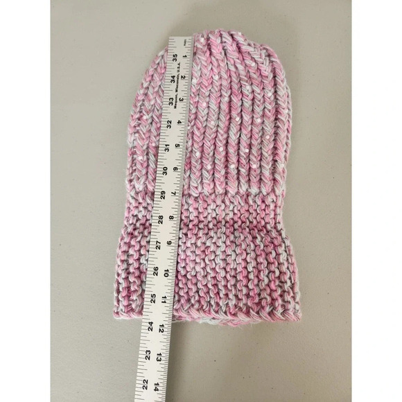 NWT By Anthropologie Pearl Knit Beanie Pink One Size - Picture 9 of 13